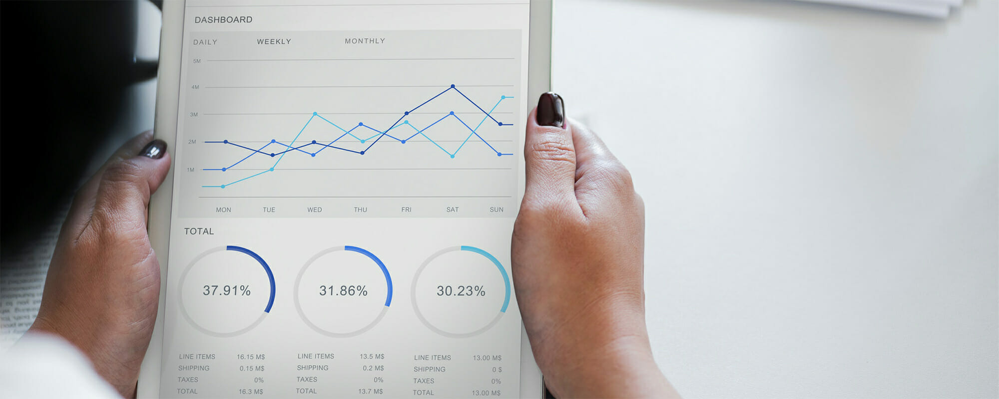 Student Data: Man looking at a chart