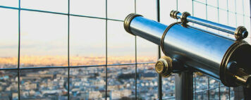 Future of Higher Education Metaphor - Image of a Telescope