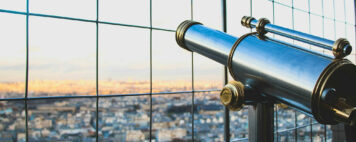 telescope looking out to the horizon
