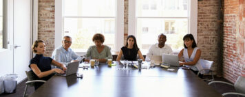 Board members in a meeting