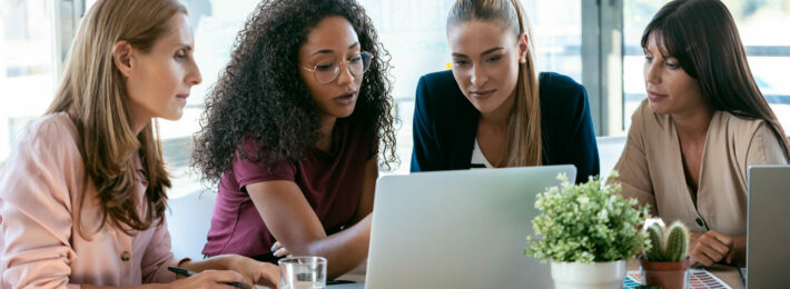 Business women in a meeting