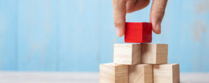 Stacked wooden blocks