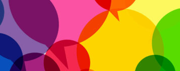 Colorful word bubbles