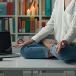 Woman practicing meditation