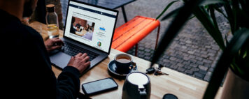 Young professional taking an online training