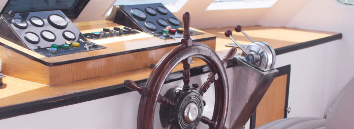 Boat steering wheel