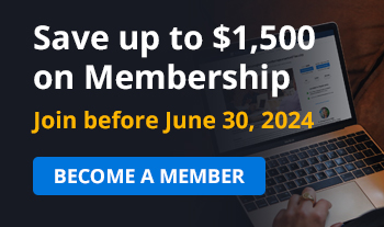 
Save up to $1,500 on membership before June 30, 2024