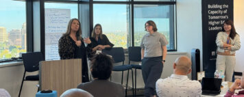 People doing an activity at an Academic Impressions conference