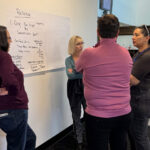 Group of attendees doing an activity at an Academic Impressions conference