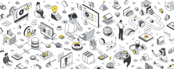 Leading in Higher Ed Podcast illustration