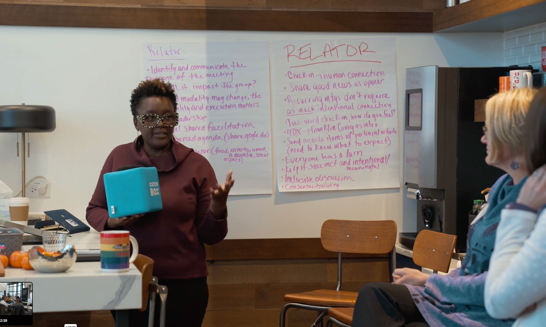 Attendee presenting at an Academic Impressions Workshop