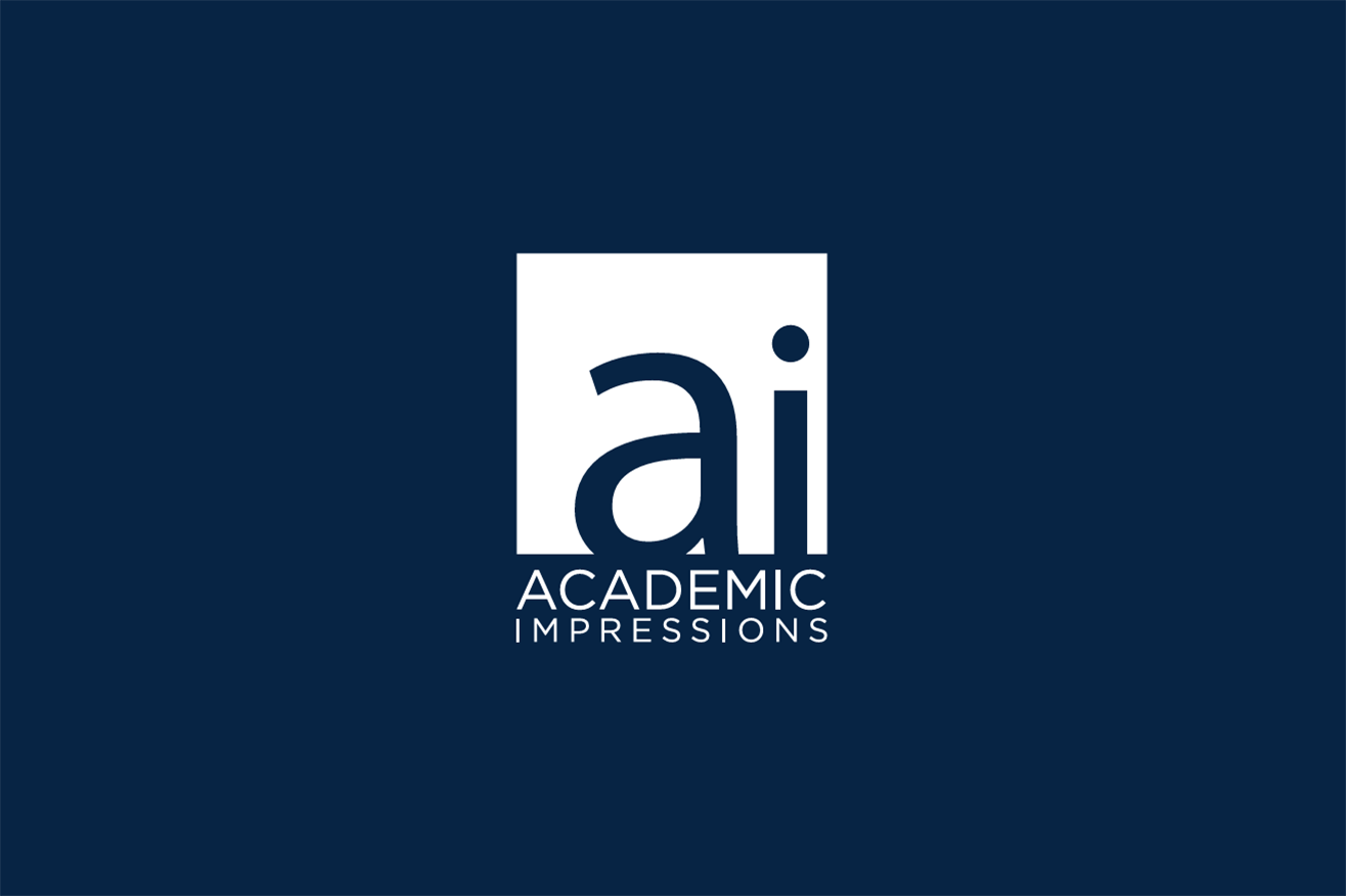White AI logo with dark blue background