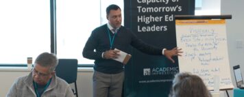 Image of Amit Mrig presenting at a leadership workshop.